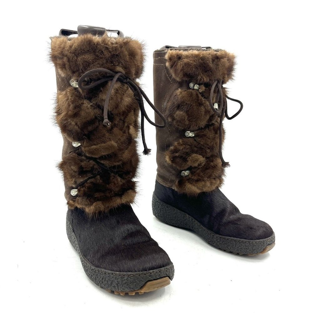 Oscar Sport Brown Fur Winter Boot Women's Size 41